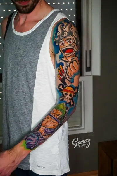 Tatuaje de anime realizado en Studio X Project