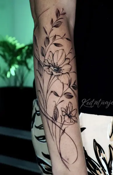 Tatuaje fine line realizado en Studio X Project