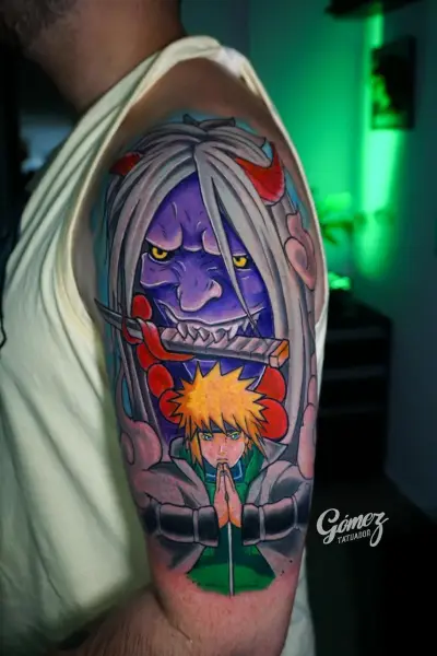 Tatuaje de anime realizado en Studio X Project