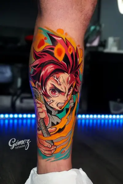 Tatuaje de anime realizado en Studio X Project