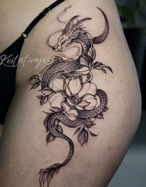 Tatuaje fine line realizado en Studio X Project