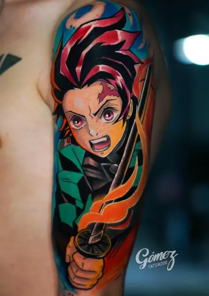 Tatuaje de anime realizado en Studio X Project
